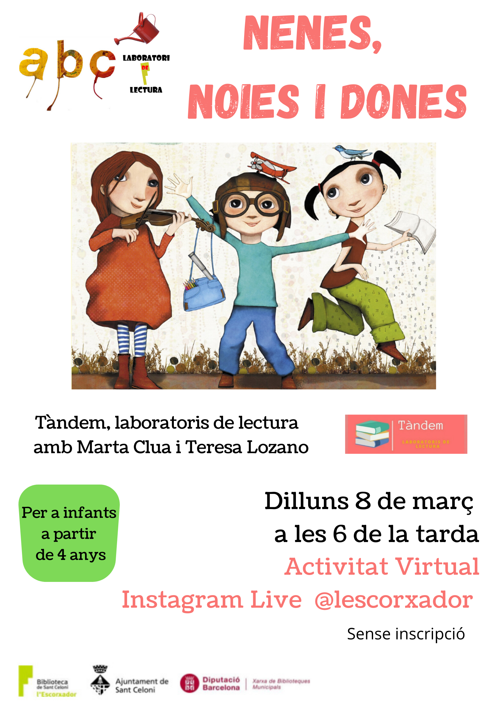 Laboratori de Lectura: Nenes, noies i dones. ACTIVITAT VIRTUAL
