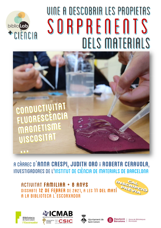 Bibliolab. Vine a descobrir les propietats sorprenents dels materials