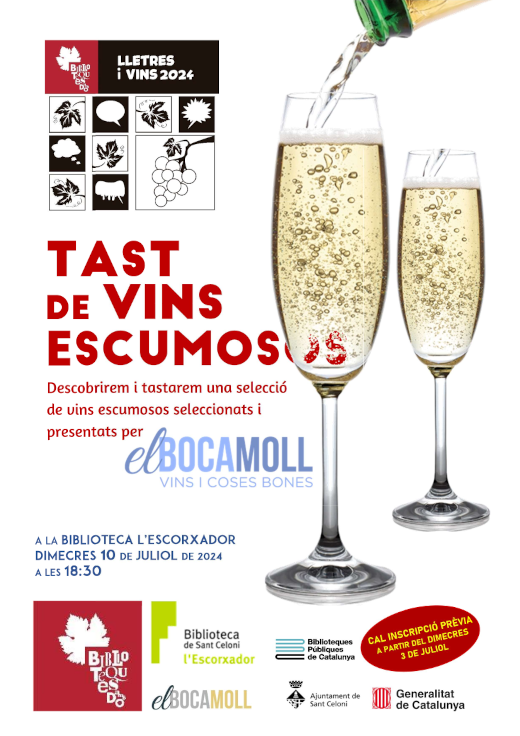 Tast de vins escumosos a càrrec d'El Bocamoll a la Biblioteca