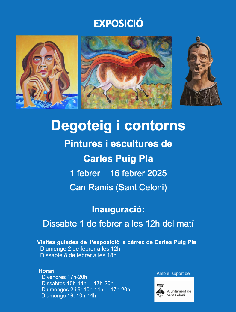 Visita comentada de l'exposició Degoteig i contorns. Pintures i escultures a càrrec de Carles Puig Pla a Can Ramis