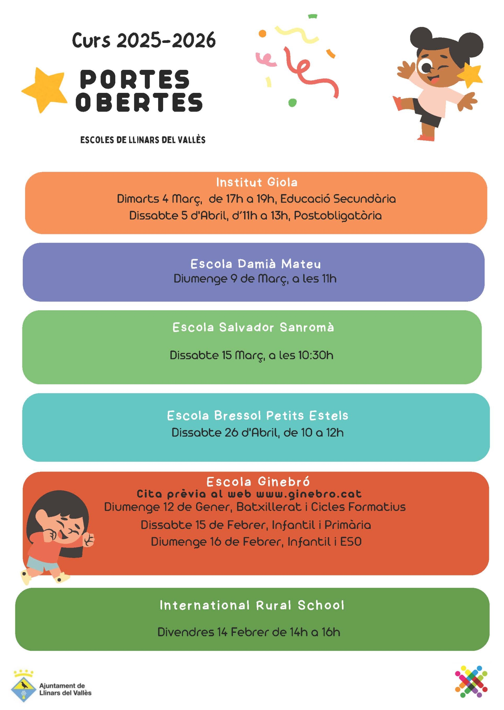 Portes obertes dels centres educatius de Llinars