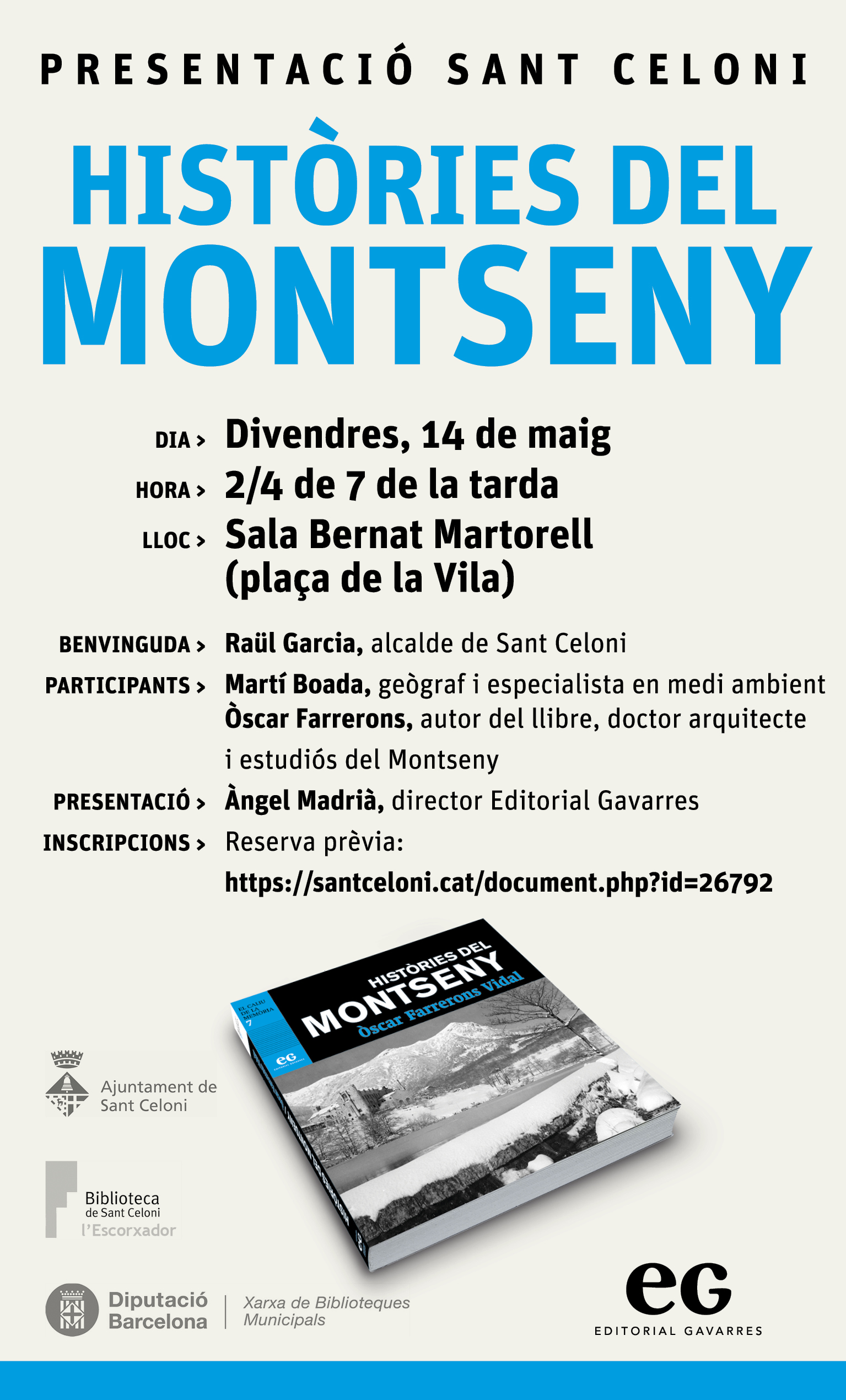 Tast de llibres: Presentació del llibre "Històries del Montseny" d'Òscar Farrerons