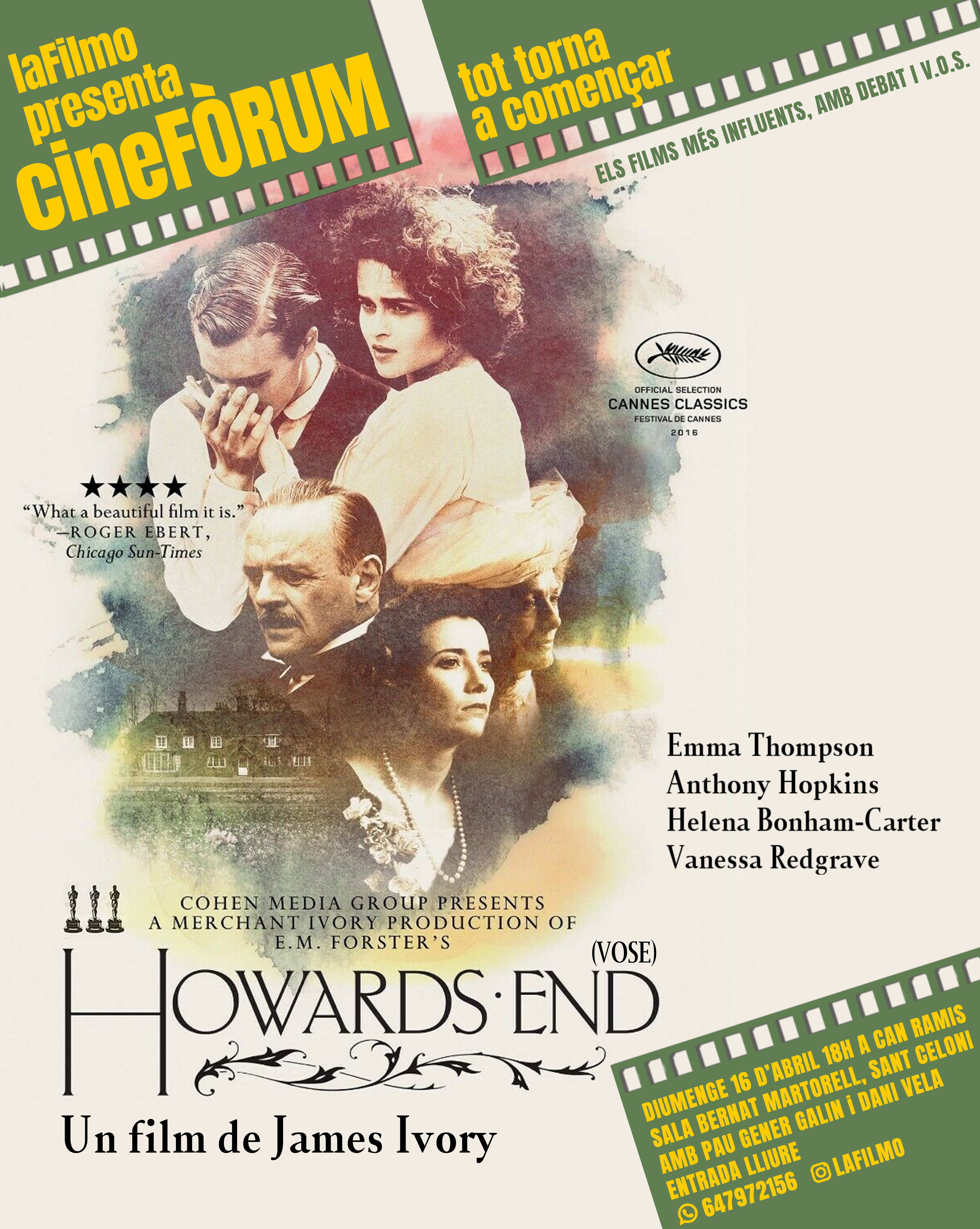 CineFòrum de laFilmo: Retorn a Howards End (1992)