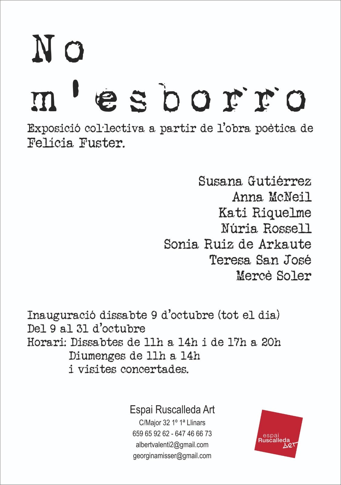 Exposició col·lectiva a l'Espai Ruscalleda Art