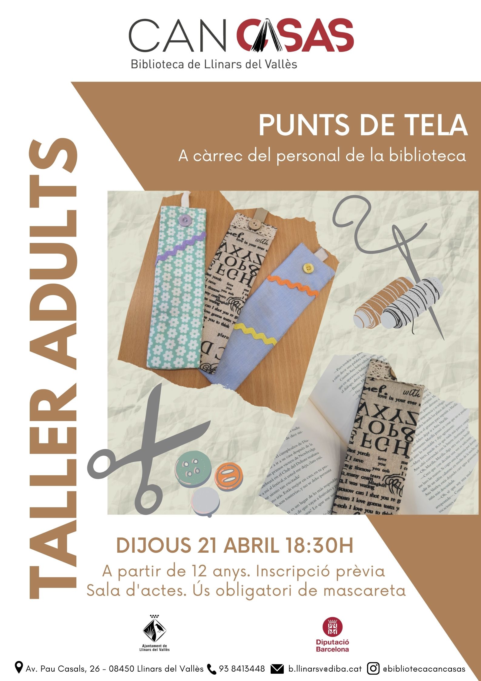 Taller adults - Punts de tela