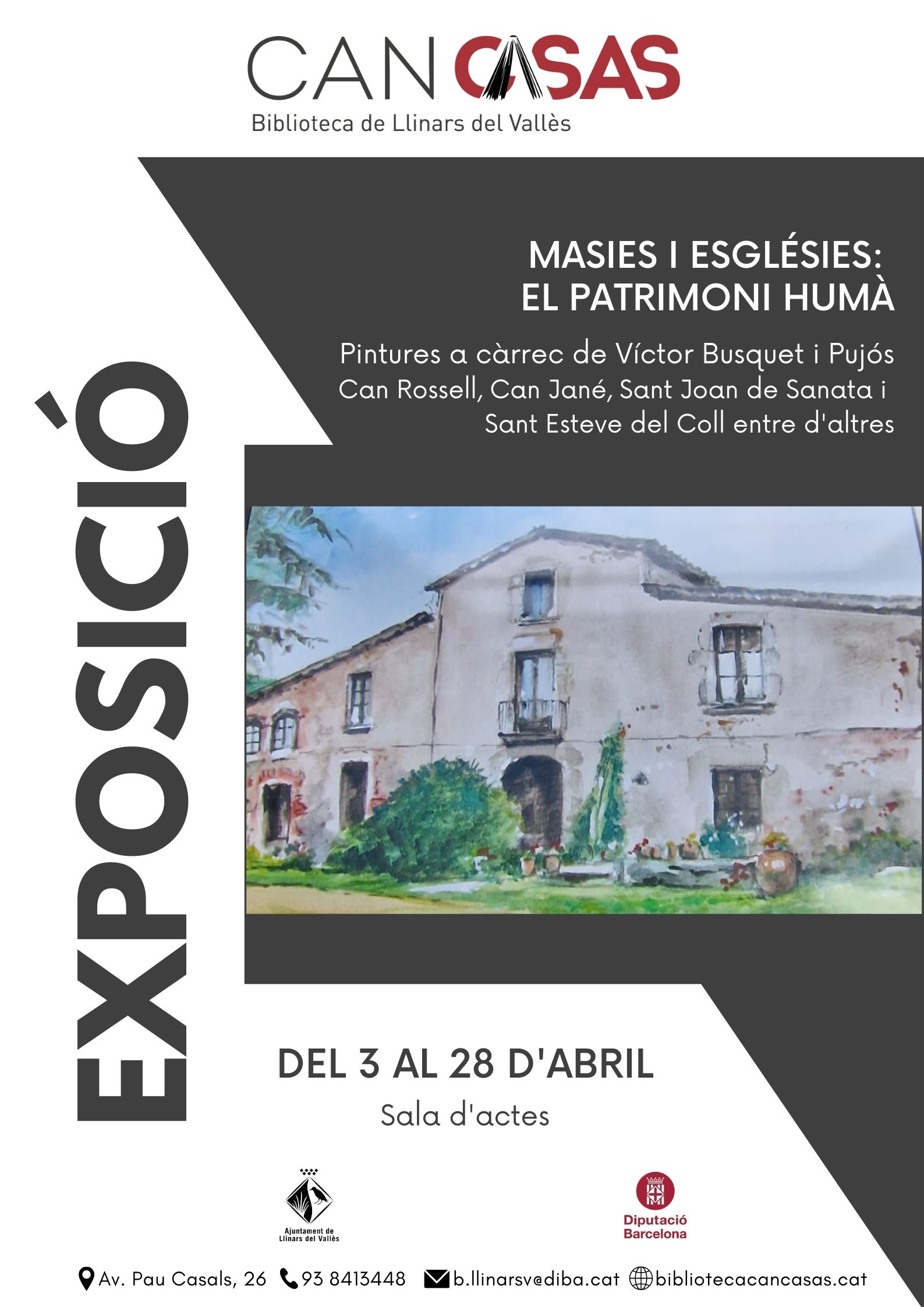 Exposició de pintura "Masies i esglésies: el patrimoni humà"