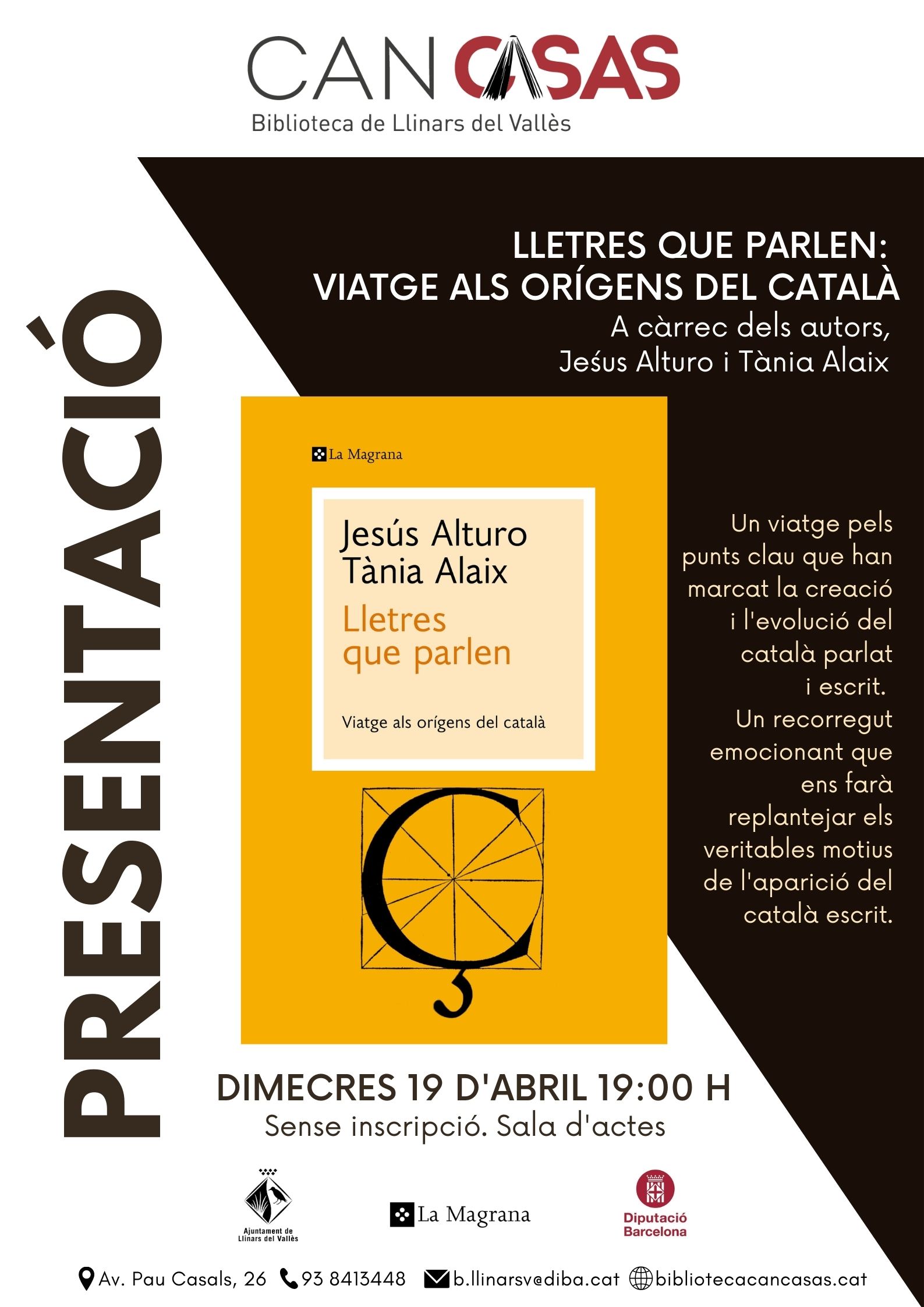 Presentació del llibre: Lletres que parlen: Viatge als orígens del català