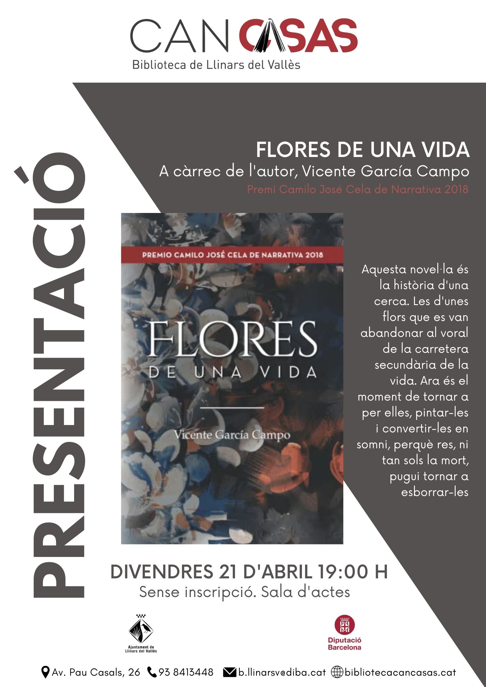 Presentació del llibre: Flores de una vida