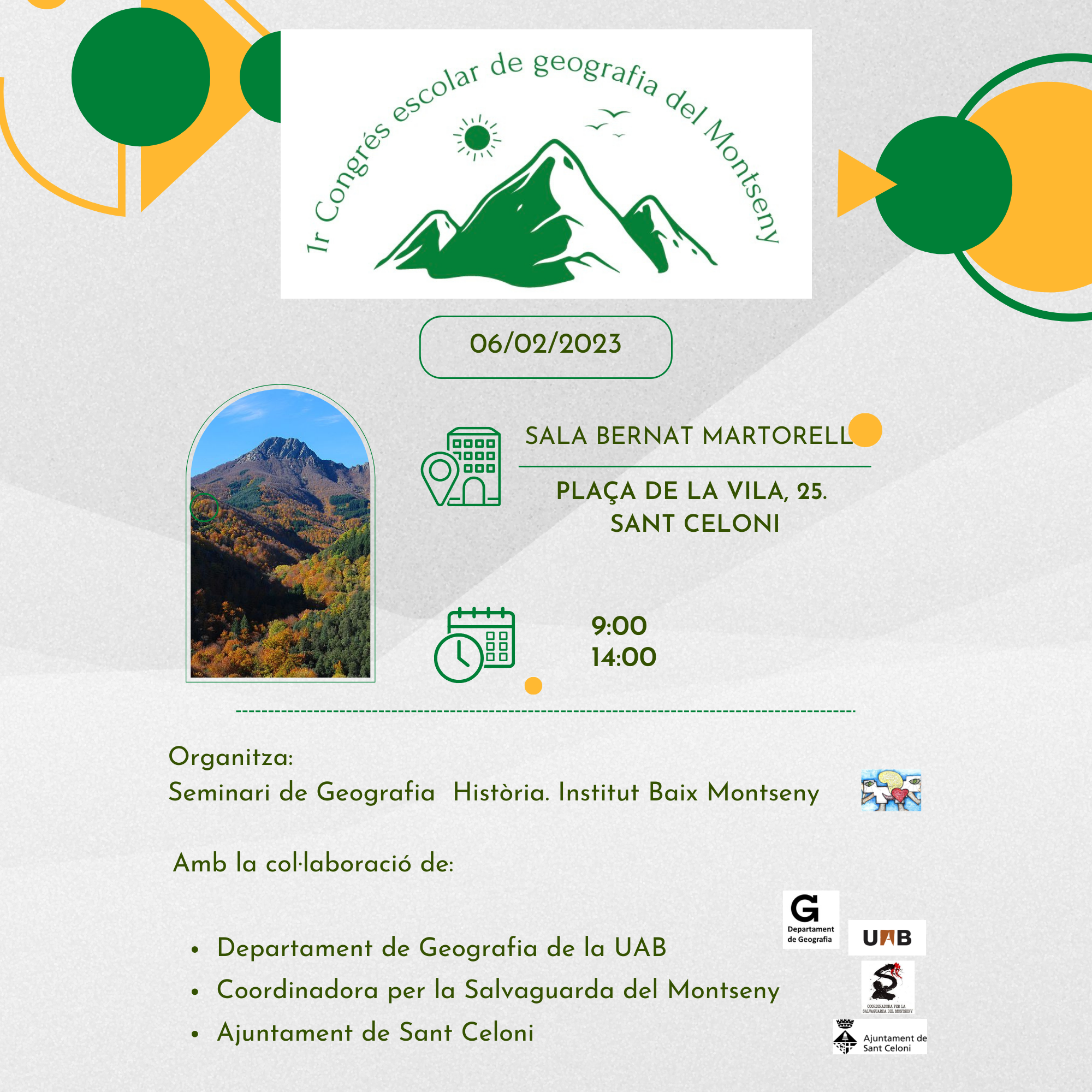1r Congrés escolar de geografia del Montseny