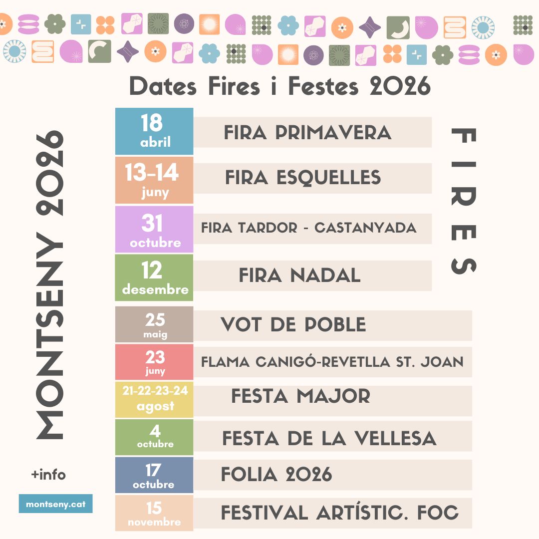 Calendari de Fires i Festes 2026 a Montseny