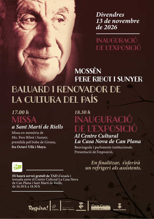Inauguració de l’exposició Mossèn Pere Ribot i Sunyer