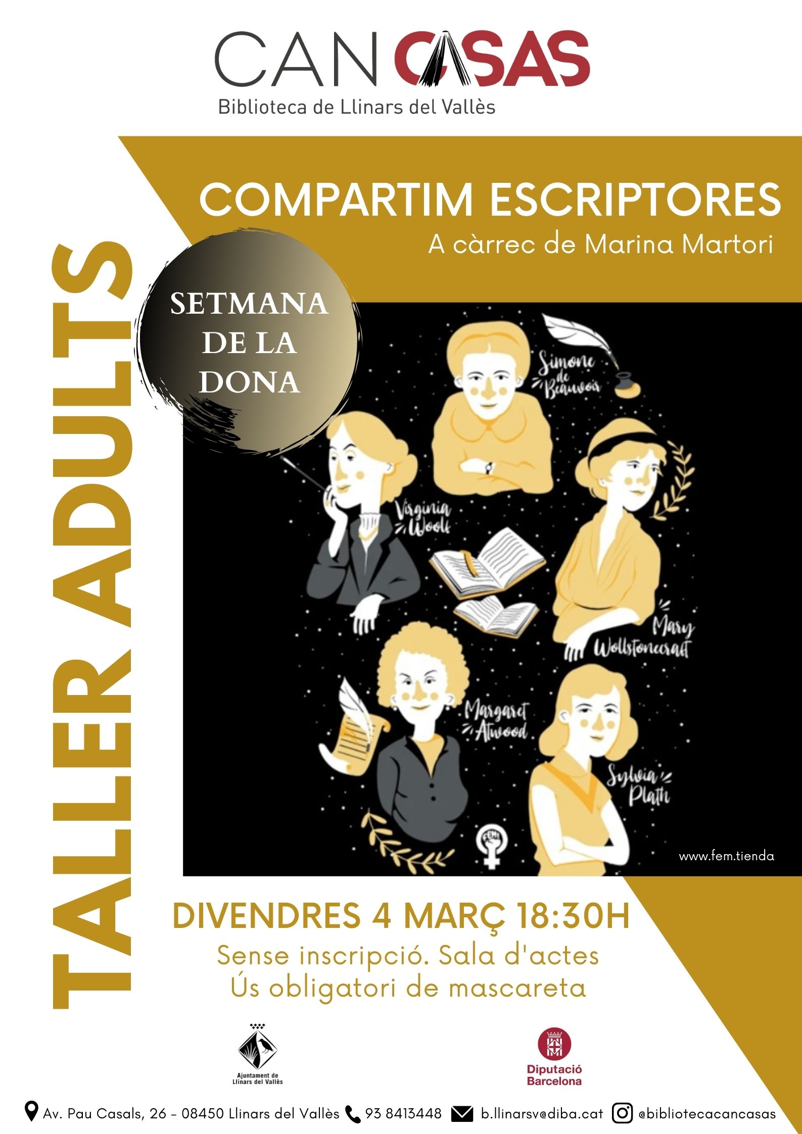 Taller per a adults a la Biblioteca "Compartim escriptores"