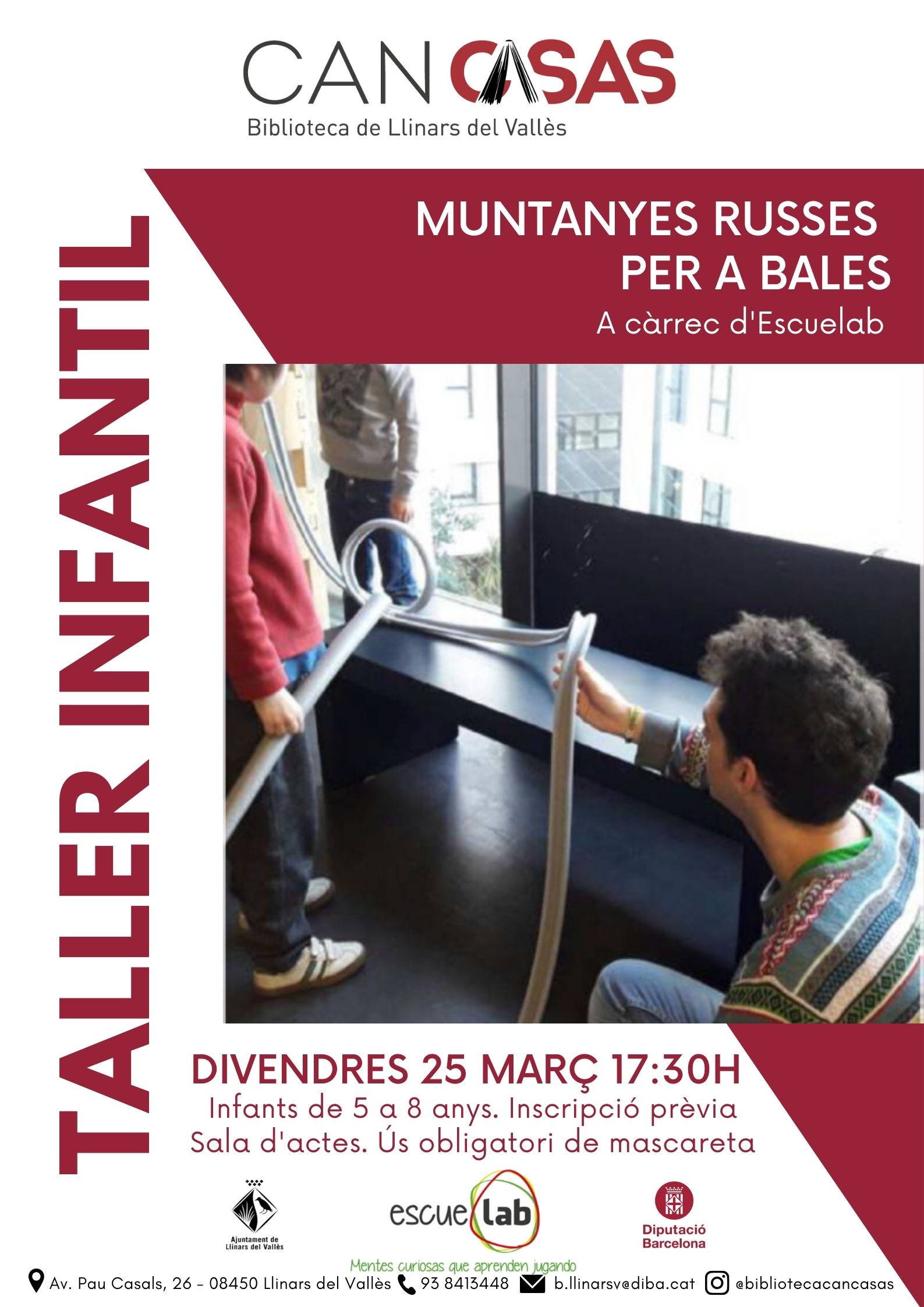 Taller infantil a la Biblioteca "Muntanyes russes per a bales"