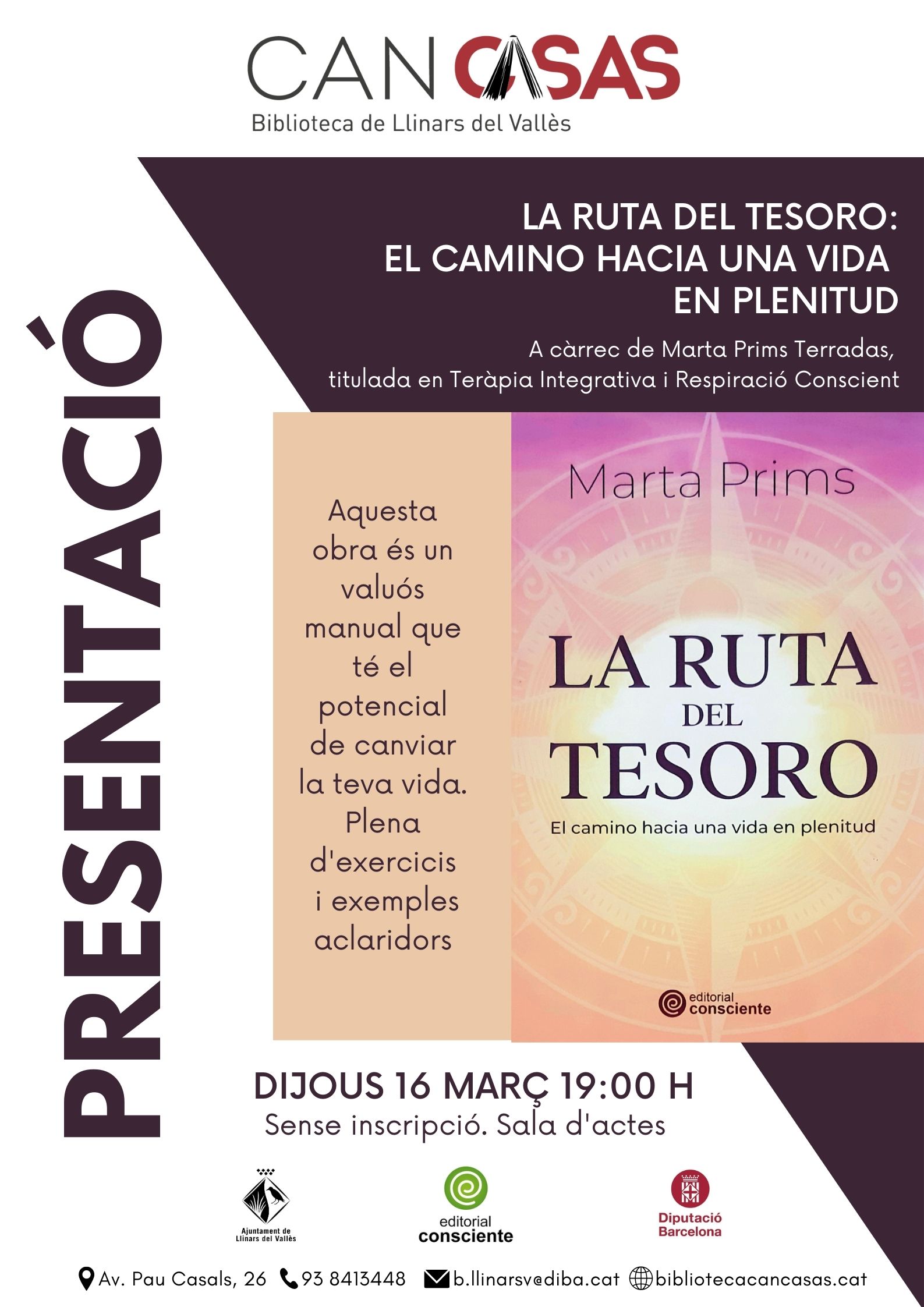 Presentació de "La Ruta del Tesoro: El camino hacia una vida en plenitud"
