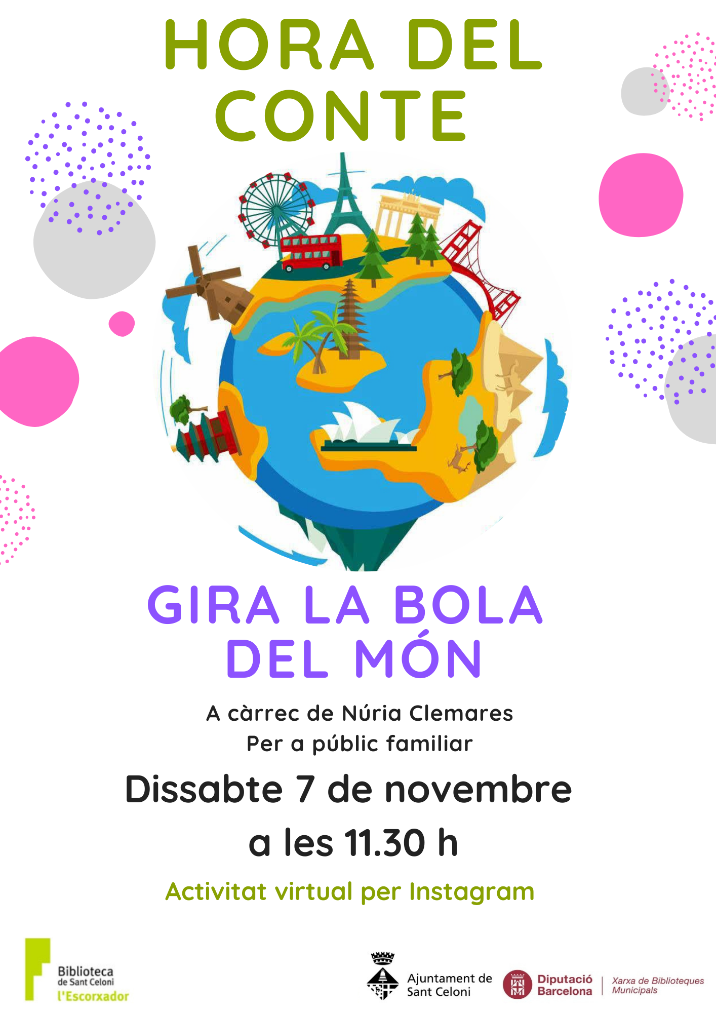 Hora del conte: Gira la bola del món