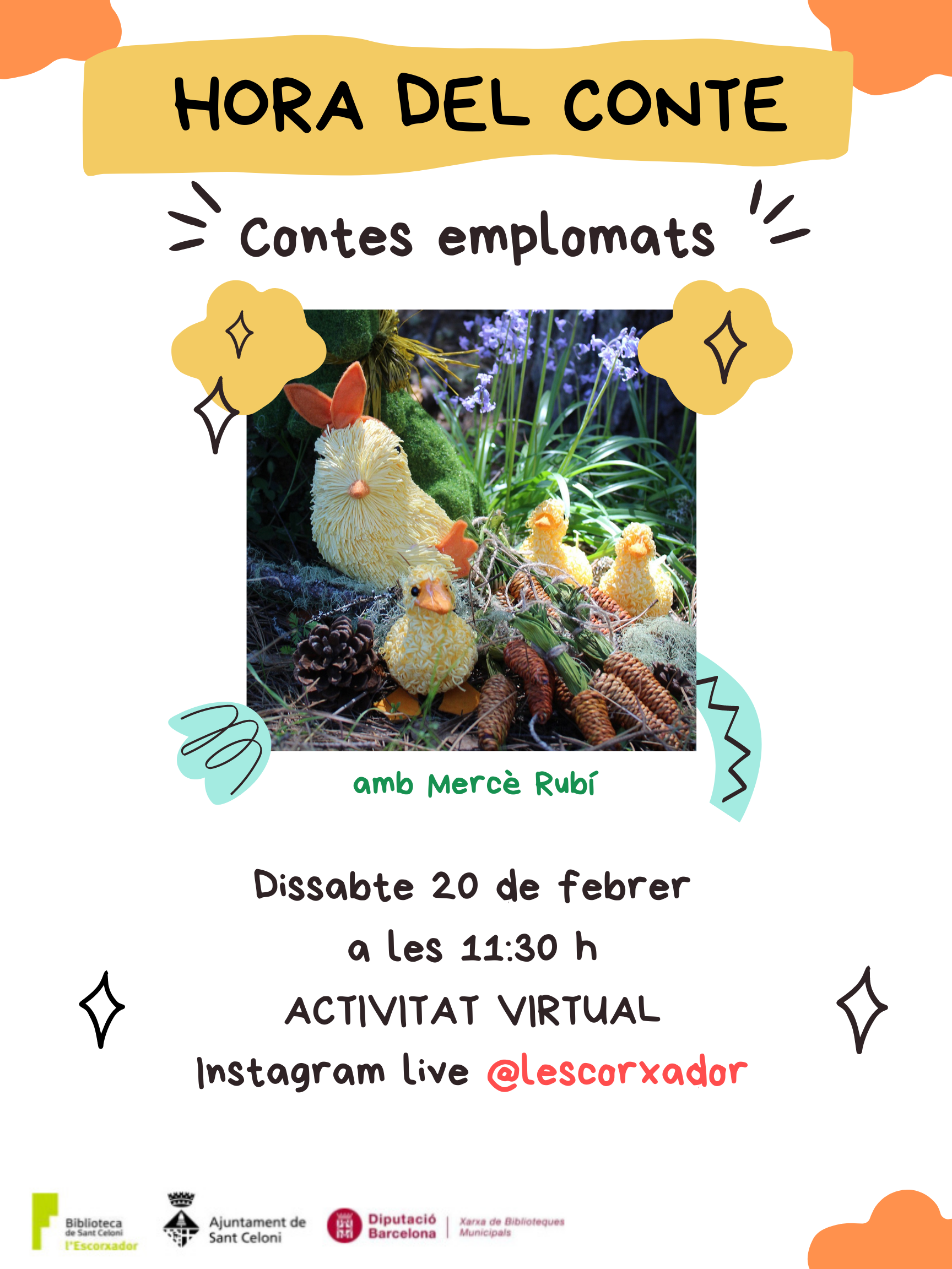 Hora del conte:  Contes emplomats. Per Instagram Live