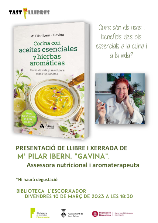Presentació del llibre Cocina con aceites esenciales y hierbas aromáticas, de Mª Pilar Ibern "Gavina"