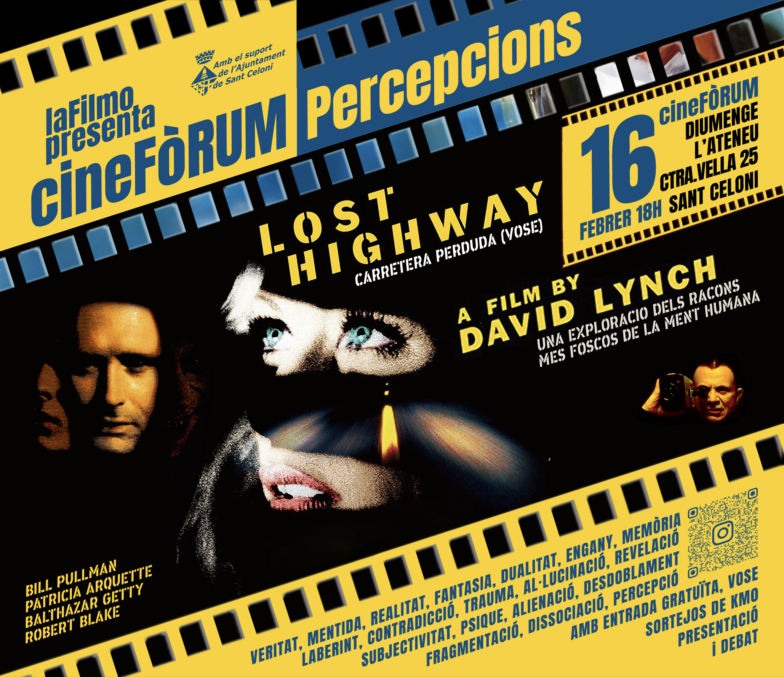 El CineFòrum de laFilmo amb la projecció del film Lost Highway per David Lynch