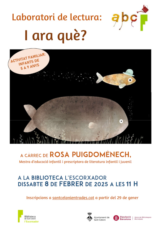 Laboratori de lectura: I ara què?, a càrrec de Rosa Puigdomènech