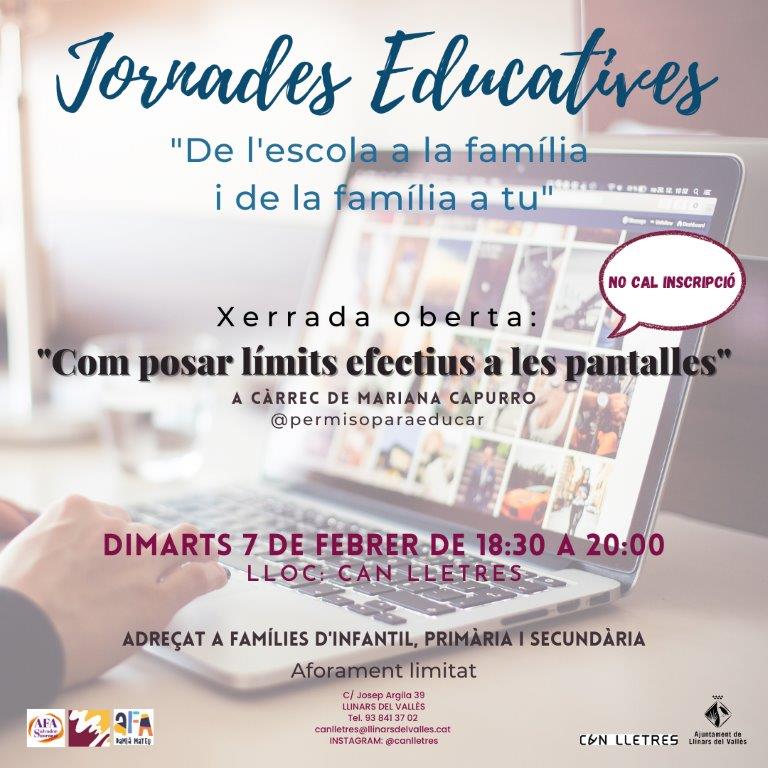 Jornades educatives "Com posar límits efectius a les pantalles"