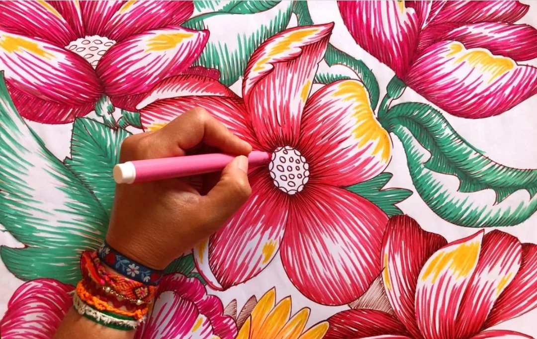 Taller de dibuix de flors de Chita