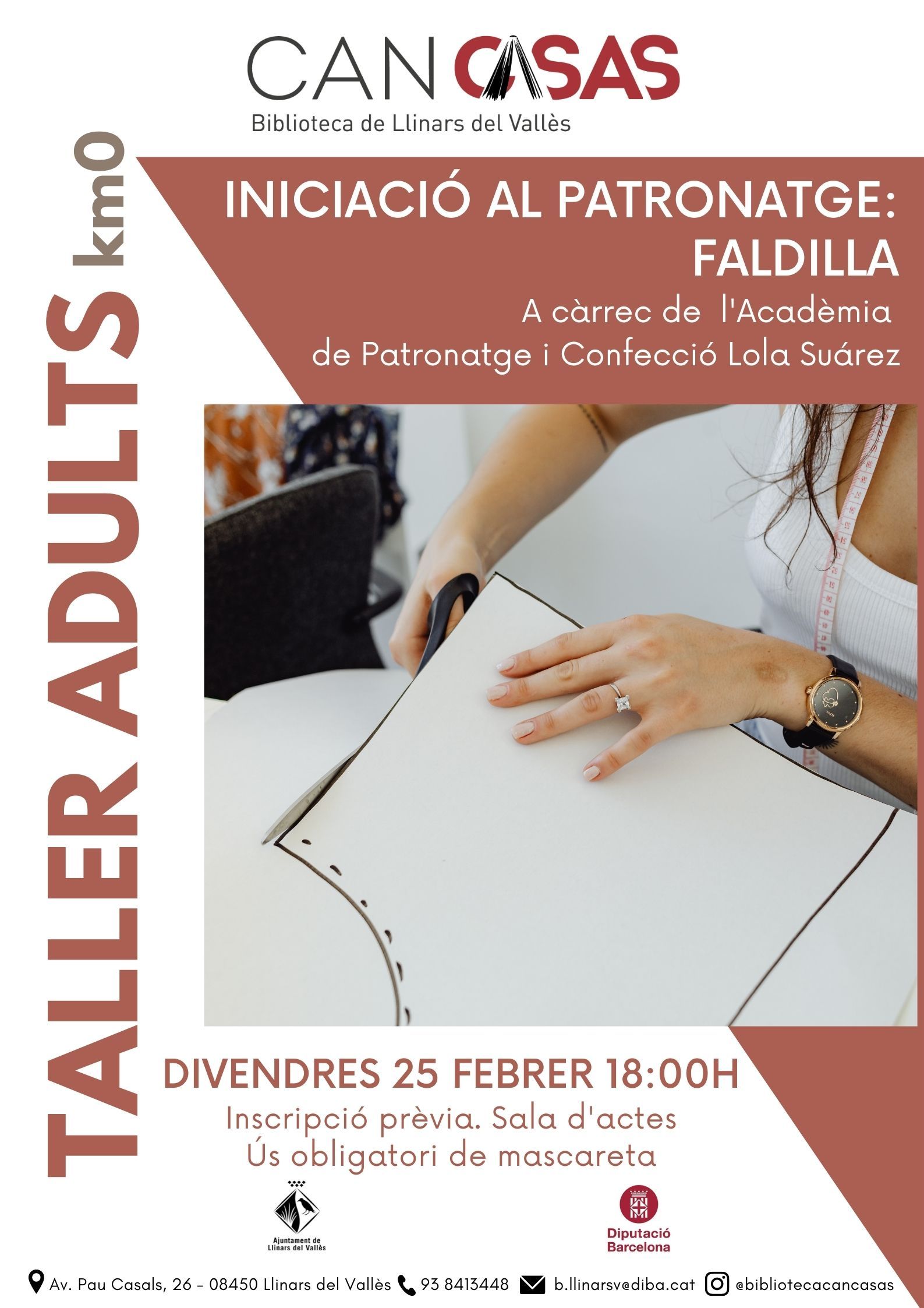Taller per a adults a la Biblioteca "Iniciació al patronatge: Faldilla"