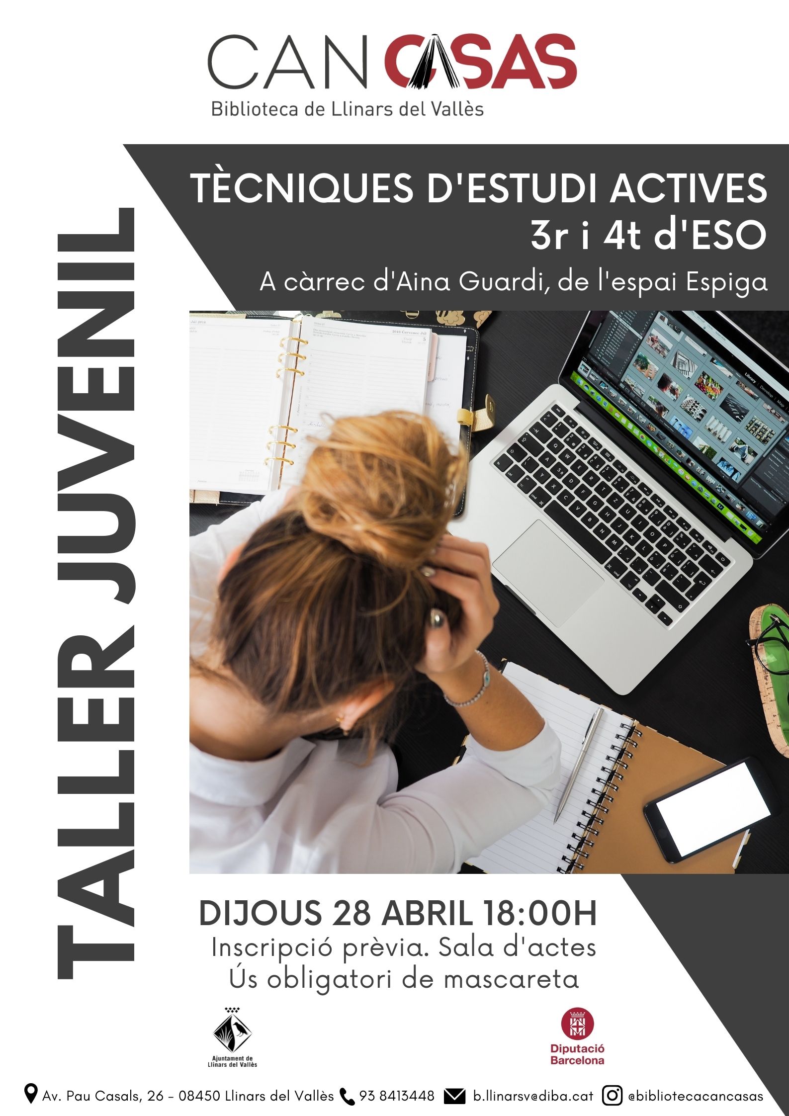 Taller juvenil - Tècniques d'estudi actives 3r i 4t d'ESO