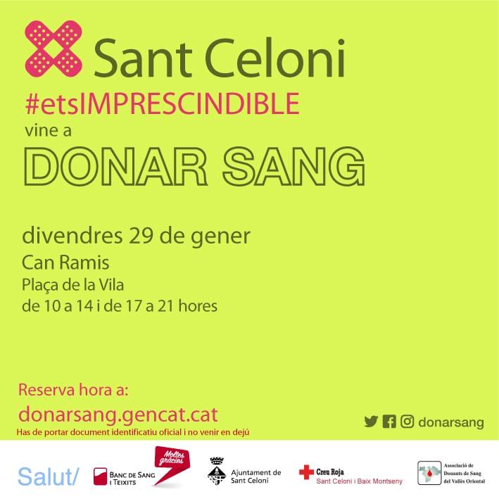 Donació de sang. Cal reservar hora