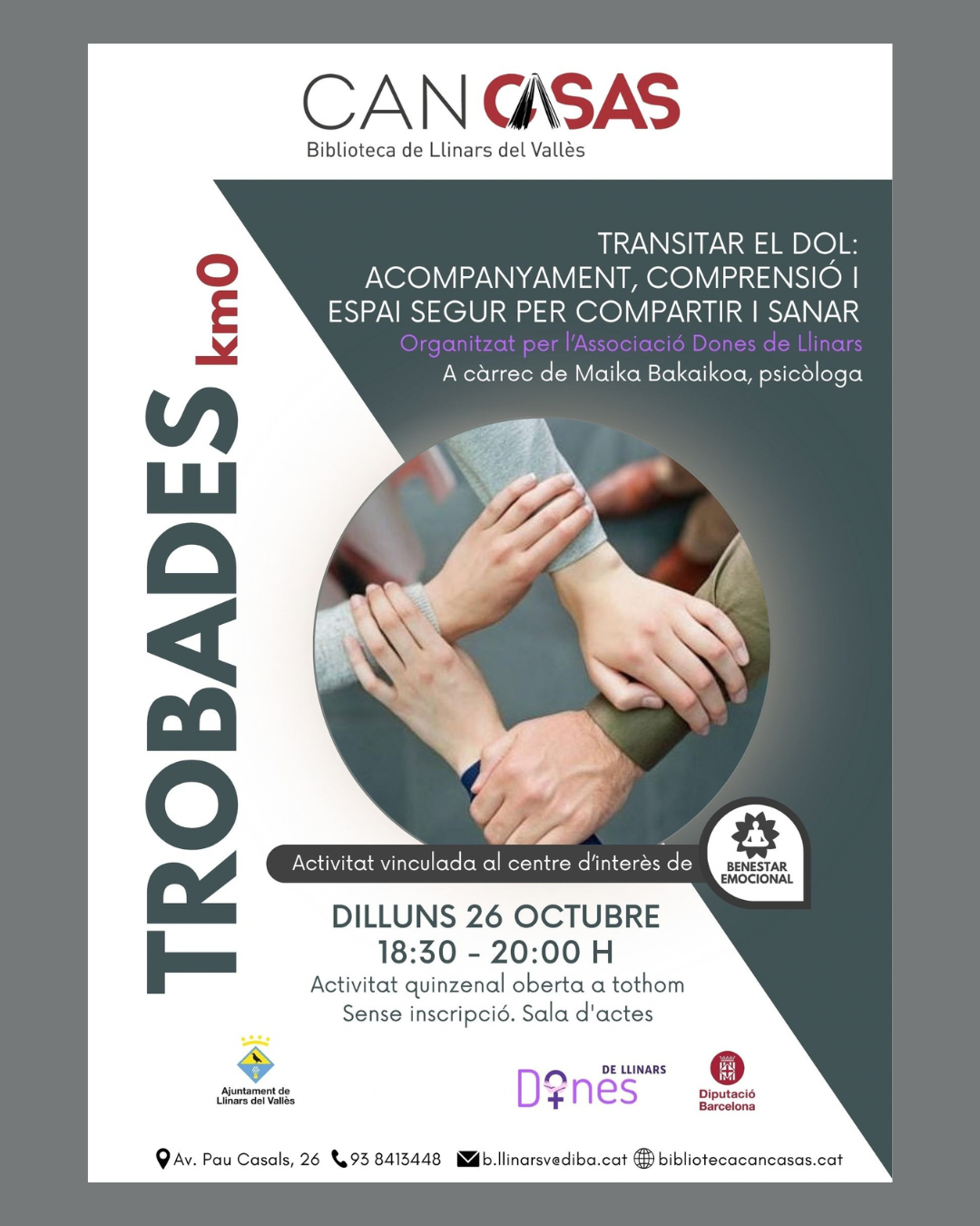 Trobades km0 - Transitar el dol: acompanyament, comprensió i espai segur per compartir i sanar