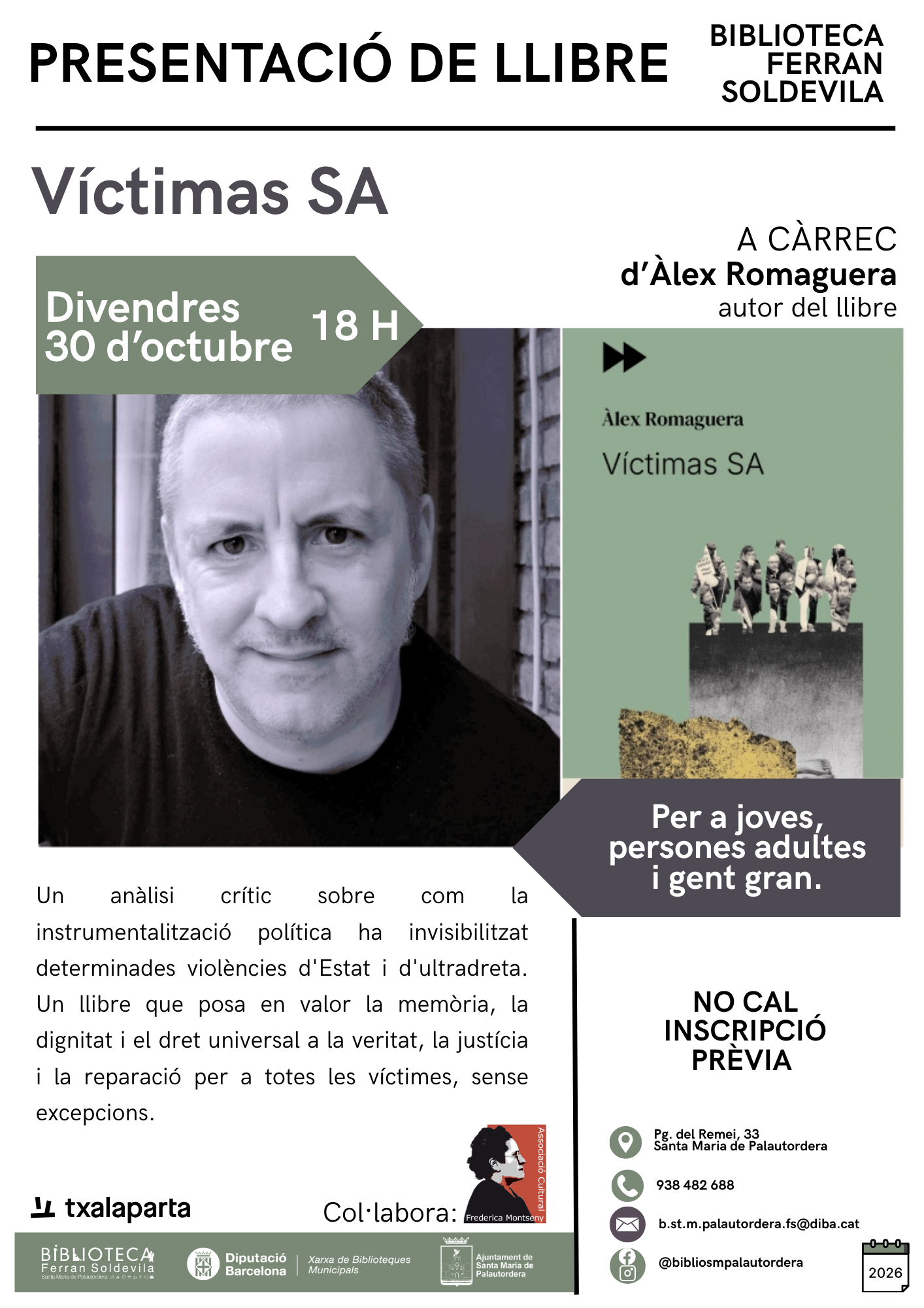Presentació de llibre: "Víctimas SA"