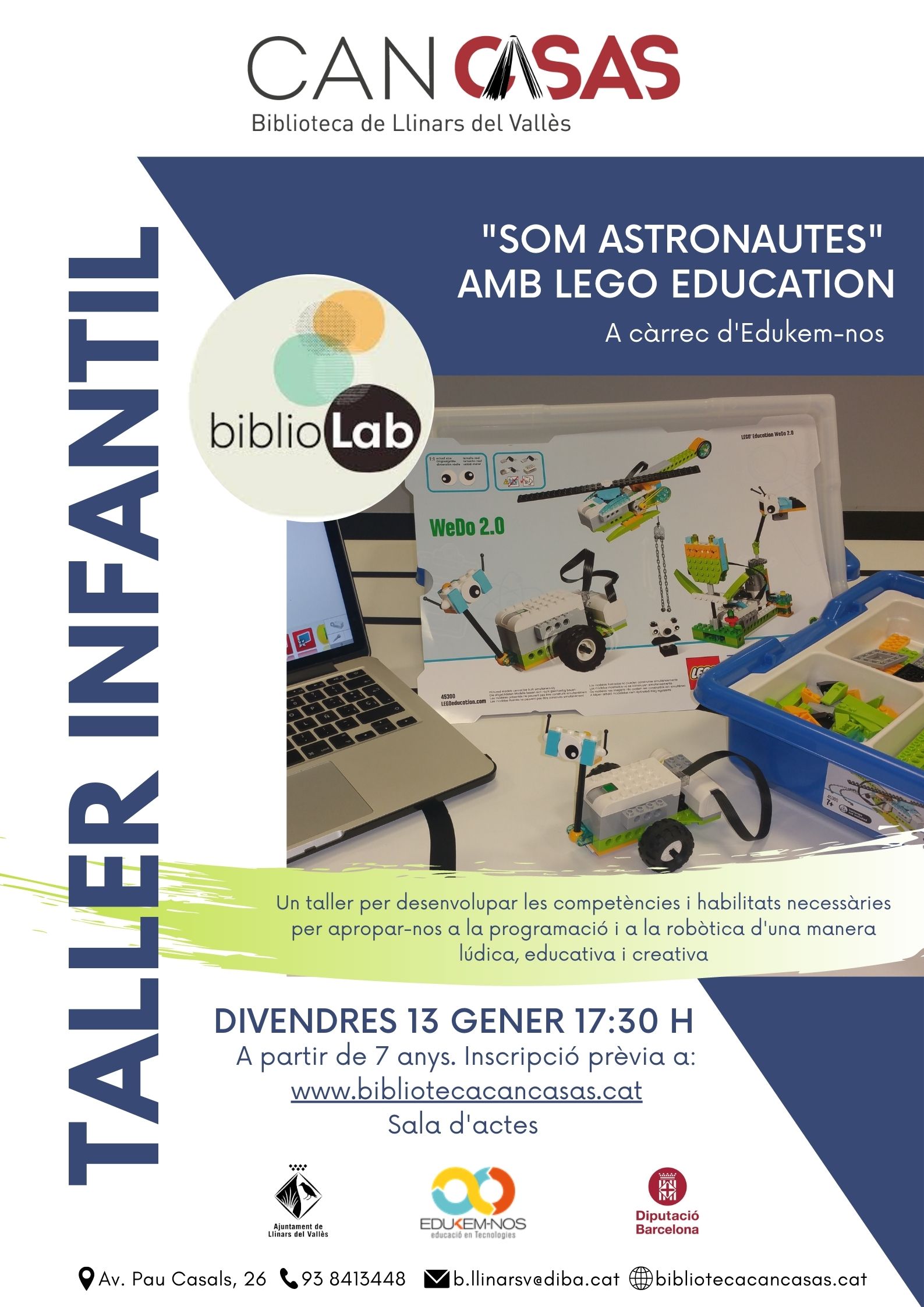 Taller infantil bibliolab "Som astronautes"