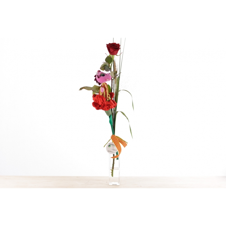 1 Rosa - Drac Eldor 45cm de Sant Jordi