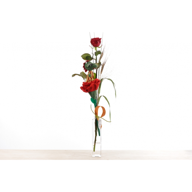 1 Rosa - Drac Eldor 45cm de Sant Jordi
