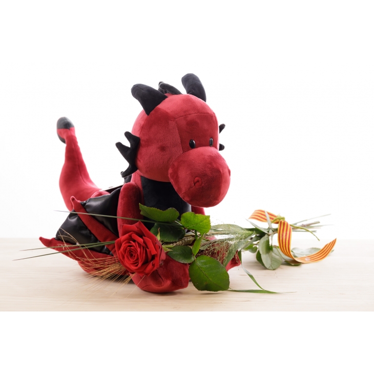 1 Rosa - Drac Eldor 45cm de Sant Jordi