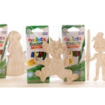 FIGURA DE FUSTA AMB LLAPIS DE COLORS ‘ INFANTIL’ thumb