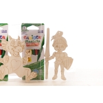 FIGURA DE FUSTA AMB LLAPIS DE COLORS ‘ INFANTIL’ thumb