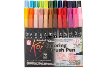Retolador KOI , brush pen, 24 unitats