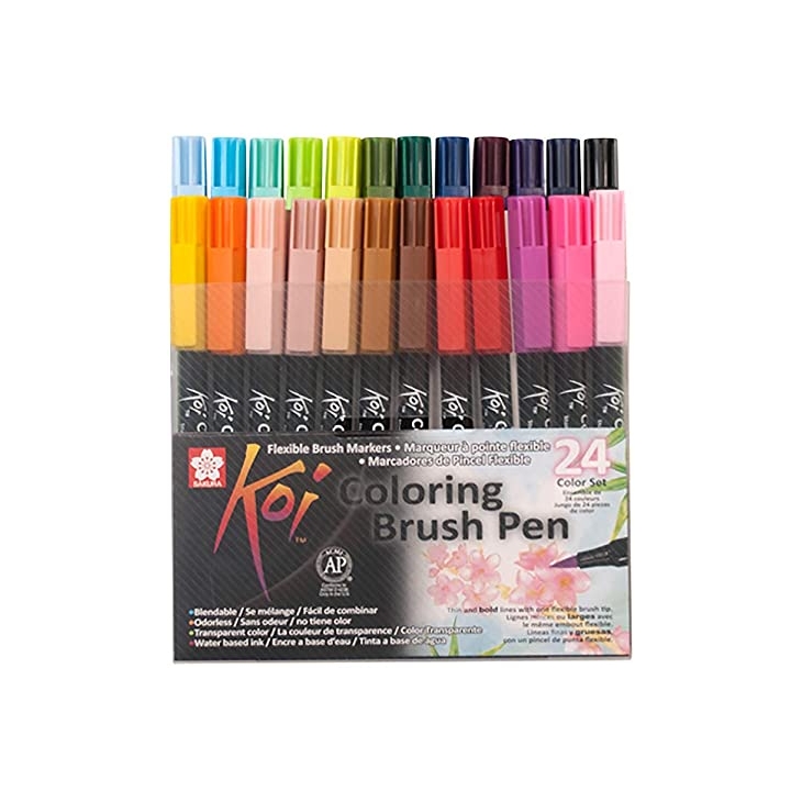 Retolador KOI , brush pen, 24 unitats