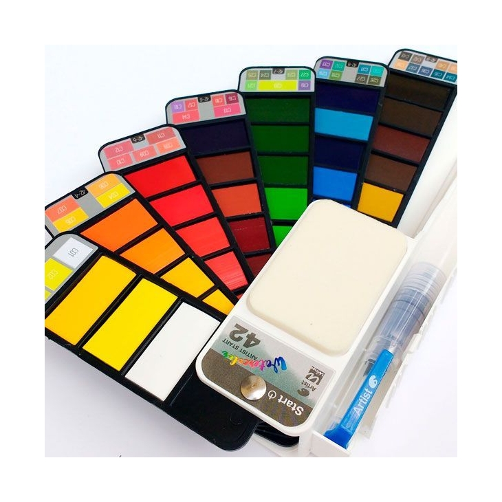 Start aquarel.la ventall + pinzell 42 colors